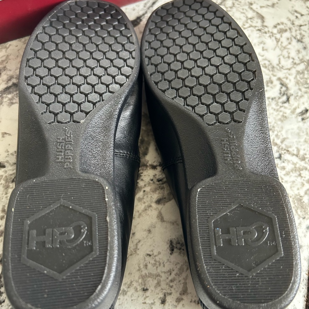 Hush Puppies Men's Classic Black Slip-Ons View 5